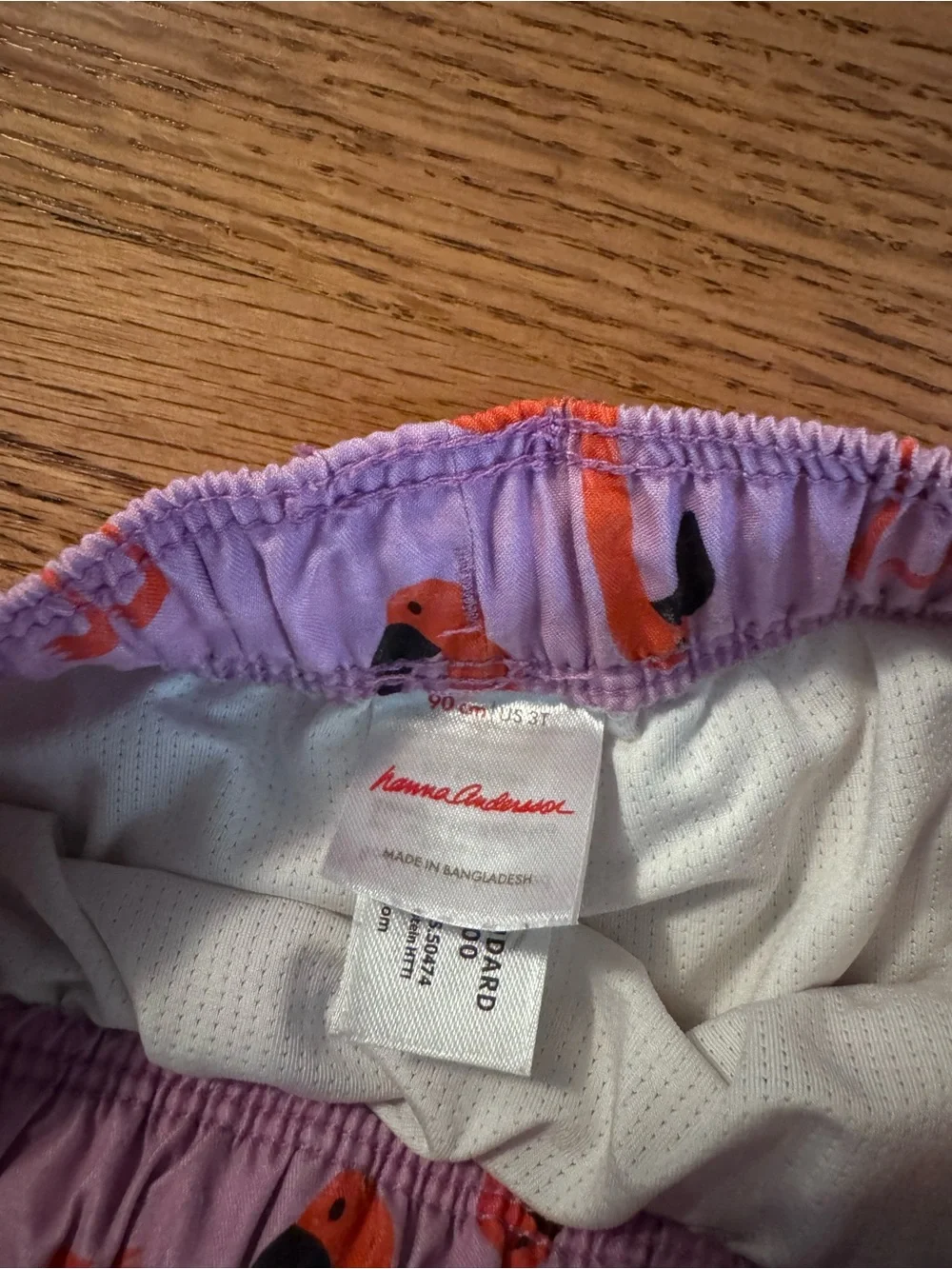 Hanna Andersson Pink Flamingo Swim Shorts 3T